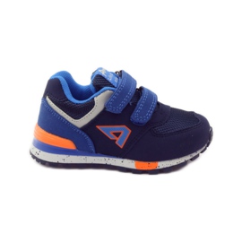 American Club Amerikanische 15110 Turnschuhe marineblau orange