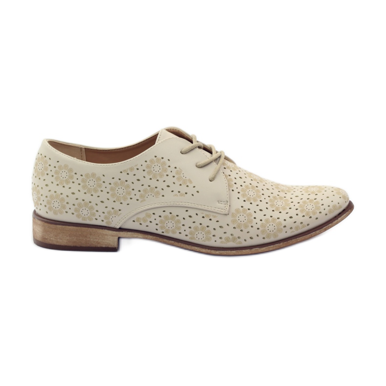 Sergio Leone Damenschuhe mit stylischen Blumen beige
