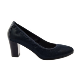 Sergio Leone Pumps auf einem Post 233 Marineblau navy blau