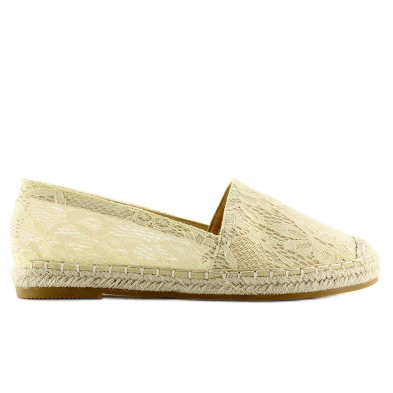 Beige Spitze Espadrilles BB15P Beige
