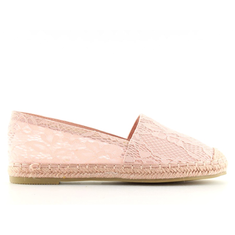 Rosa Spitze Espadrilles BB15P Pink