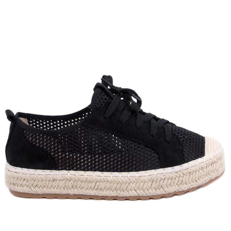 BM Schwarze BB06P Schwarze Espadrilles-Sneaker