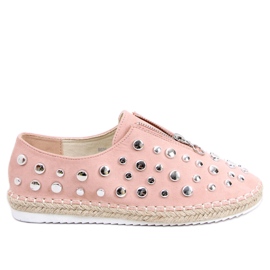 Espadrilles mit rosa Nieten 9039-28 Pink