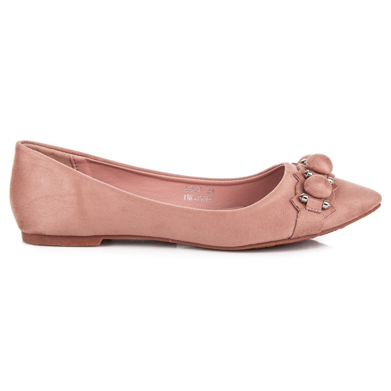 Seastar Wildleder Ballerina In Spitz rosa