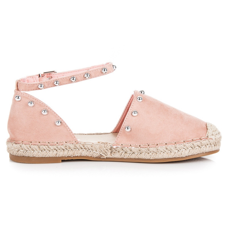 Seastar Flache Espadrilles-Sandalen rosa braun