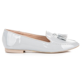 Vices Lackierte Mokassins Schraubstöcke grau