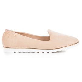 Vices Ballerinas aus Veloursleder zum Hineinschlüpfen braun