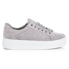 Seastar Wildlederturnschuhe auf der Plattform grau