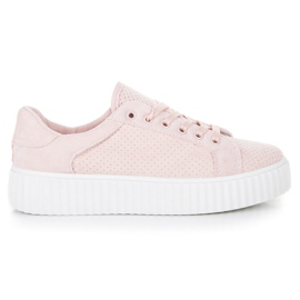 Seastar Wildleder-Sneaker auf der Plattform rosa