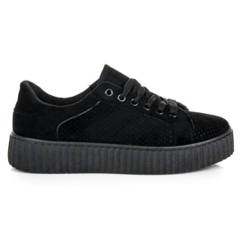 Seastar Wildlederturnschuhe auf der Plattform schwarz