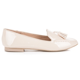 Vices Lackierte Mokassins Schraubstöcke braun