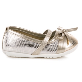 Ballerinen auf einem Radiergummi gelb