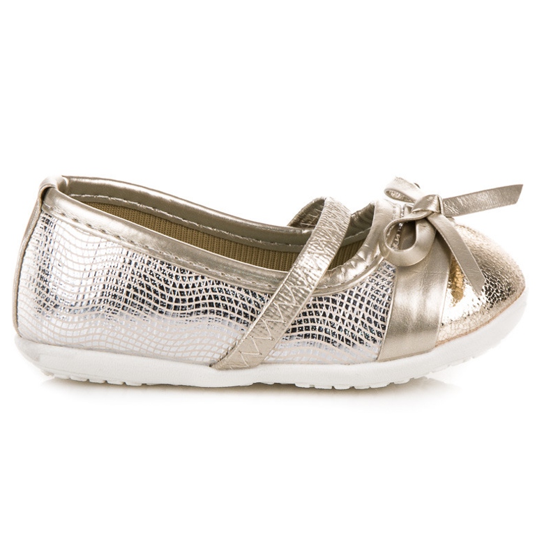 Ballerinen auf einem Radiergummi gelb