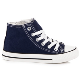 Sneakers über Knöchelreißverschluss marineblau