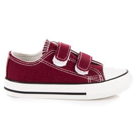 Kinderschuhe mit Velcro Bordeaux mehrfarbig rot