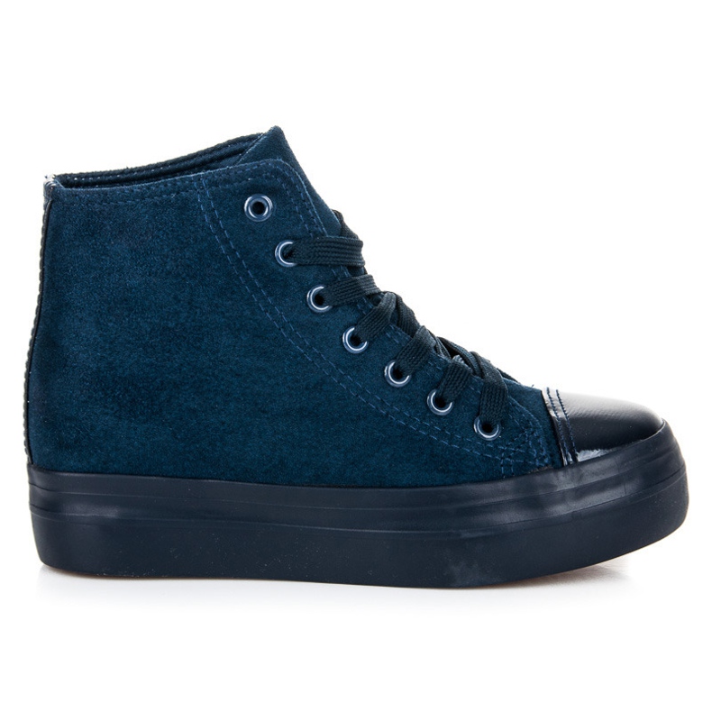 L&H Sneaker mit Keilabsatz und Plateau blau