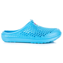 American Club Hausschuhe blau