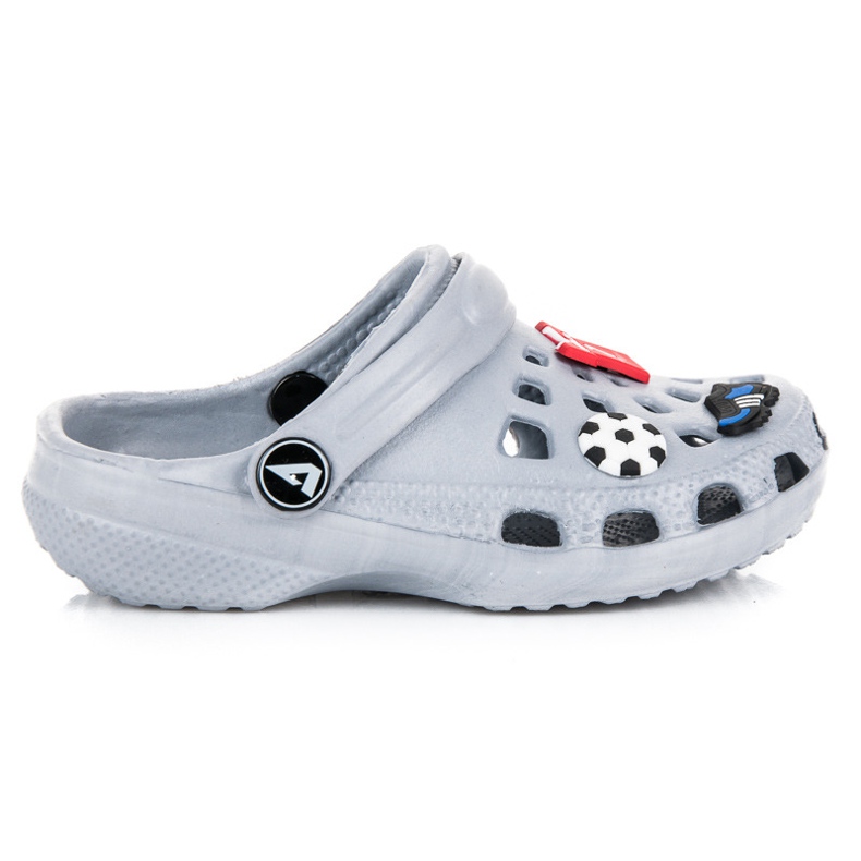 American Club Amerikanische Hausschuhe für Kinder grau