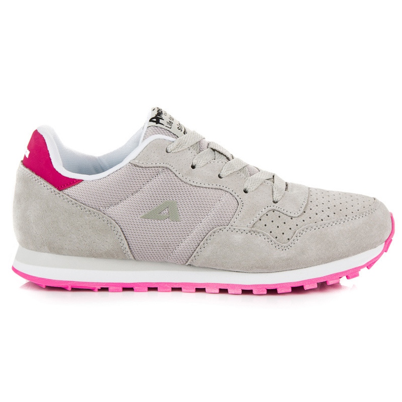 American Club Amerikanische Sportschuhe aus Leder grau