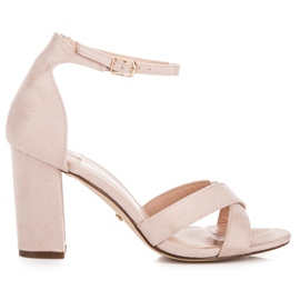 Seastar Beige Sandaletten mit hohen Absätzen