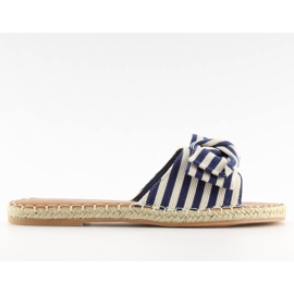 LL-133P D.BLUE Marineblaue Espadrilles-Hausschuhe