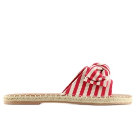 Rote Espadrilles-Hausschuhe LL-133P Rot