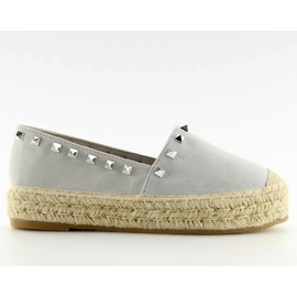 Silberne Espadrilles 8333 Silber grau
