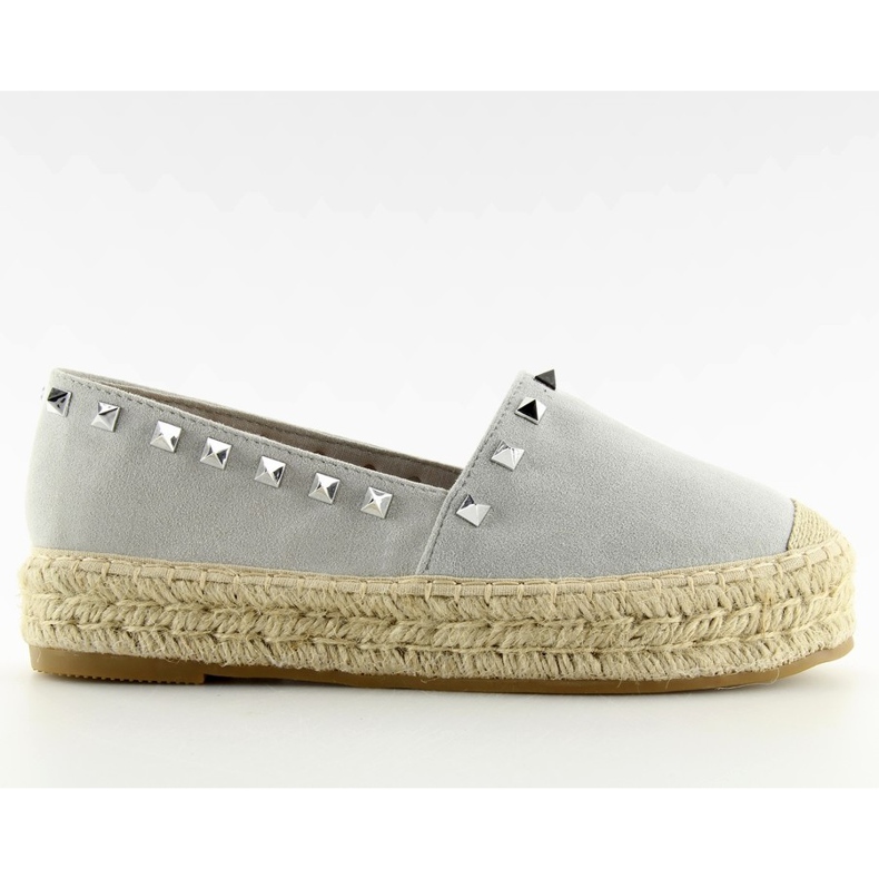 Silberne Espadrilles 8333 Silber grau