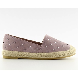 Espadrilles mit lila 5481 Lila Nieten violett