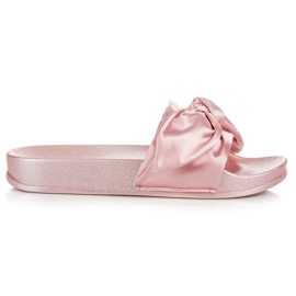 Via Giulia  Rosa Pantoffeln mit Schleife