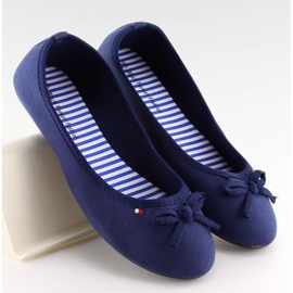 Marineblaue Ballerinas für Damen T141 Marine navy blau