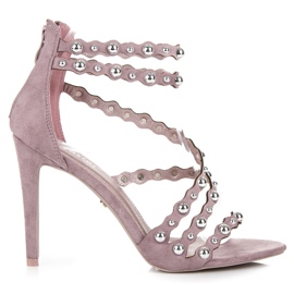 Seastar High Heels Sandalen mit Reißverschluss befestigt lila