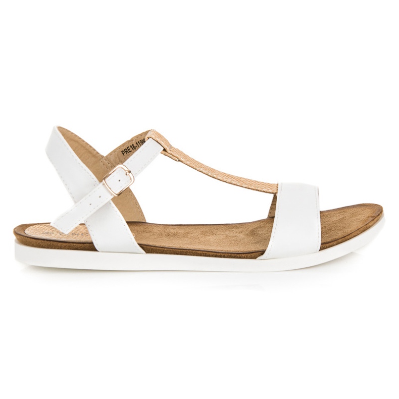 Flache Vinceza-Sandalen weiß