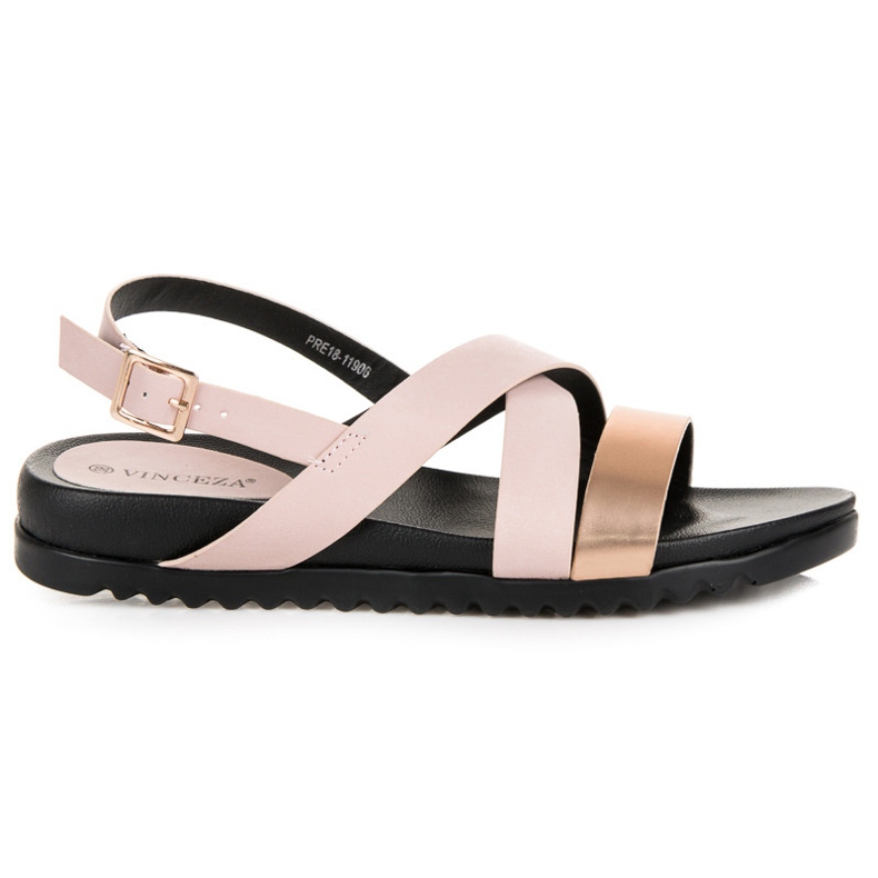Sandalen mit VINCEZA-Schnalle rosa