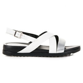 Sandalen mit VINCEZA-Schnalle weiß