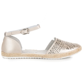 Leder Espadrilles Vinceza Sandalen gelb