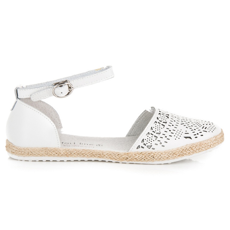 Leder Espadrilles Vinceza Sandalen weiß