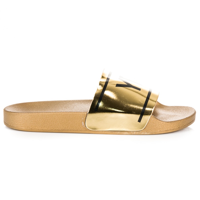 Ideal Shoes Goldene Pantoffeln ja oder nein