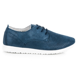 Gebundene Lederschuhe VINCEZA blau