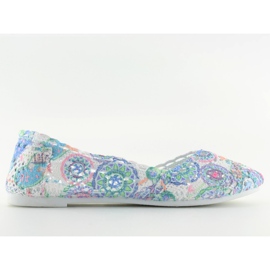 Spitzenballerinas JX60P lila weiß