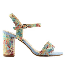 Orientalische blaue Sandalen LT92 blau