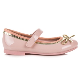 American Club Ballerina mit Klettverschluss rosa