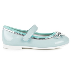 American Club Ballerina mit Klettverschluss blau