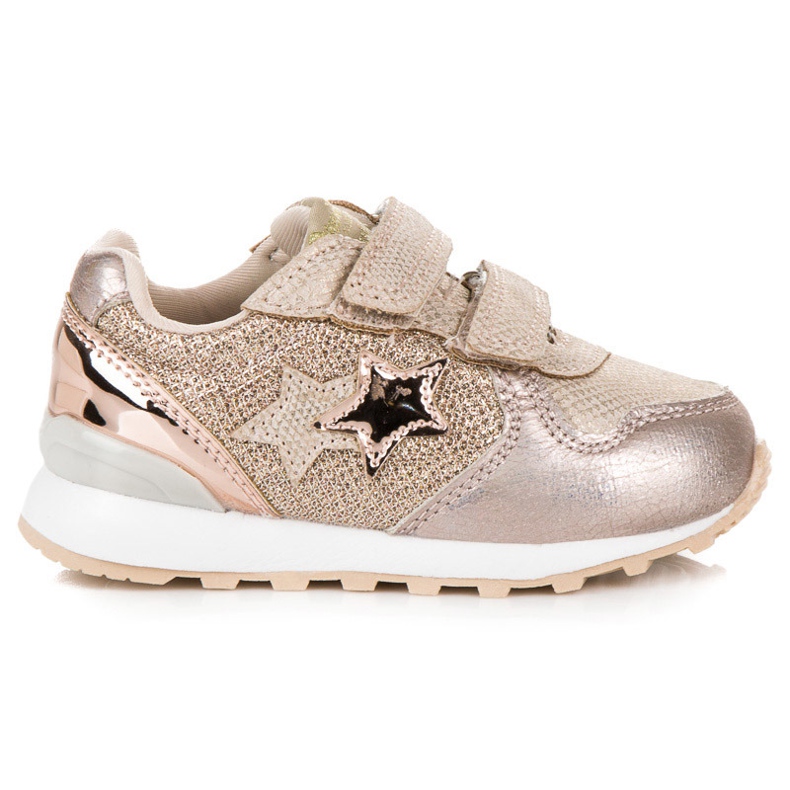 American Club Goldene Turnschuhe mit einem amerikanischen Stern