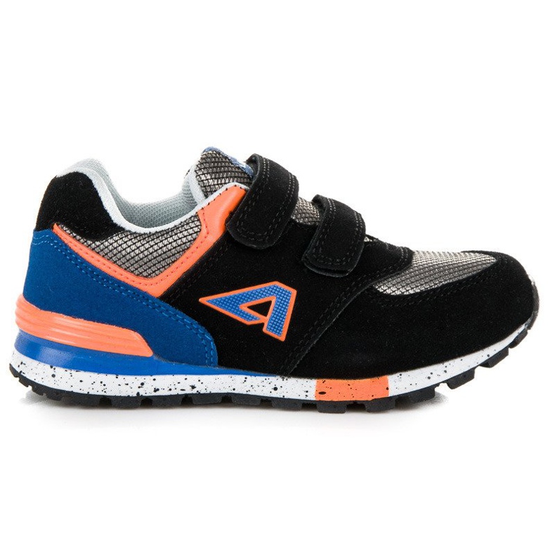 American Club Amerikanische Klett-Turnschuhe schwarz