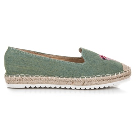 Bestelle Espadrilles mit Flamingo grün