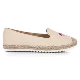Bestelle Espadrilles mit Flamingo braun