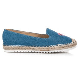 Bestelle Espadrilles mit Flamingo blau