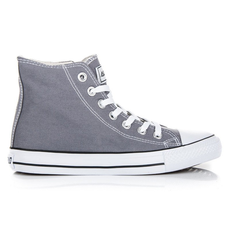 Schnürsneaker über dem Knöchel grau