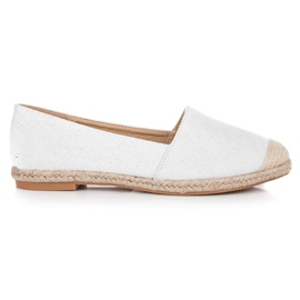 Bestelle Espadrilles mit Glitzer weiß